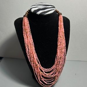 Multi layered seed bead collar